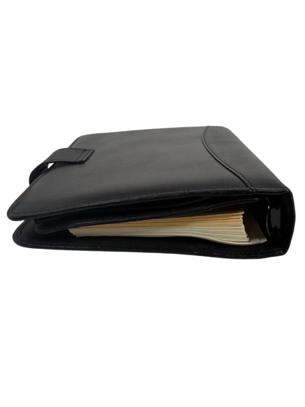 New Vintage Carlo Amboldi Black Italian Leather Day Planner